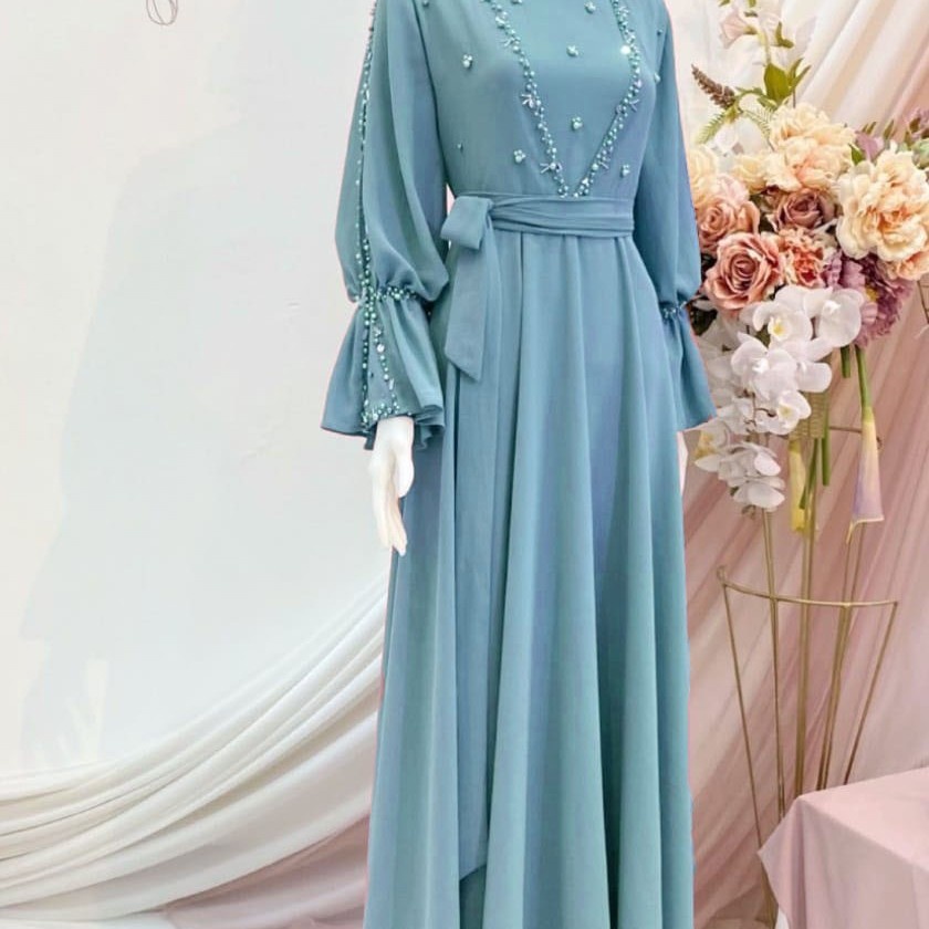 NUCIVERA Dress Wedding Baju Gamis Pesta Kondangan Pesta Pernikahan Wedding Lamaran Lebaran OOTD Syar