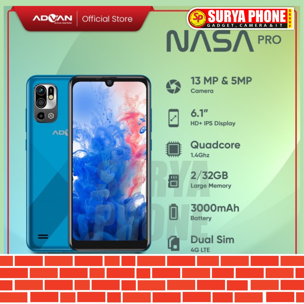 Advan Nasa Pro 2GB / 32GB 6.1 Inch Android 11 Garansi Resmi