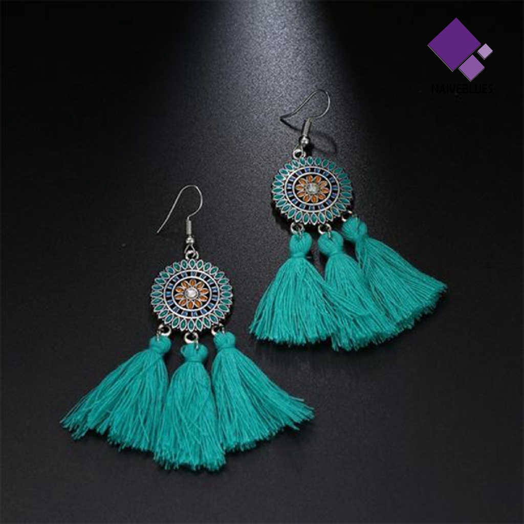 Anting Menjuntai Bentuk Bunga Matahari Bahan Alloy Gaya Bohemian Untuk Hadiah Ulang Tahun