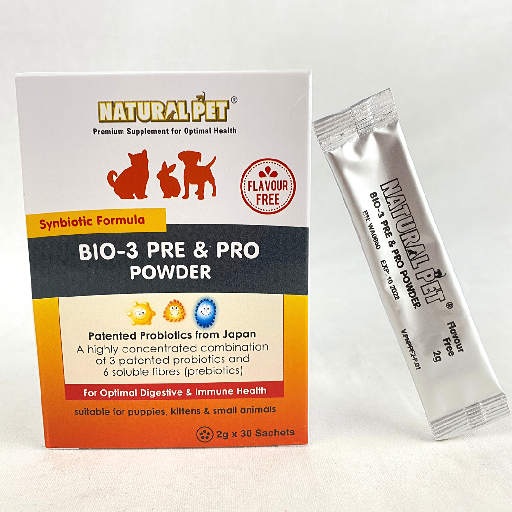 

NATURALPET Supplement Pencernaan BIO3 Pre and Pro Digestive Immune Care 30pcs