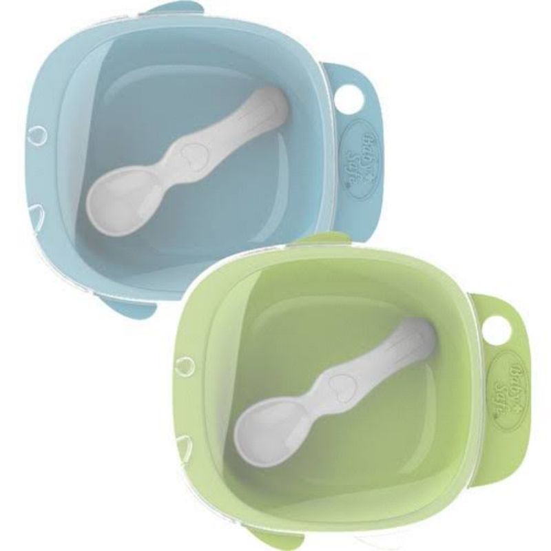 Baby Safe Meal Bowl With Transparent Lid B356 - Babysafe Mangkong Makan Mpasi Bayi Set