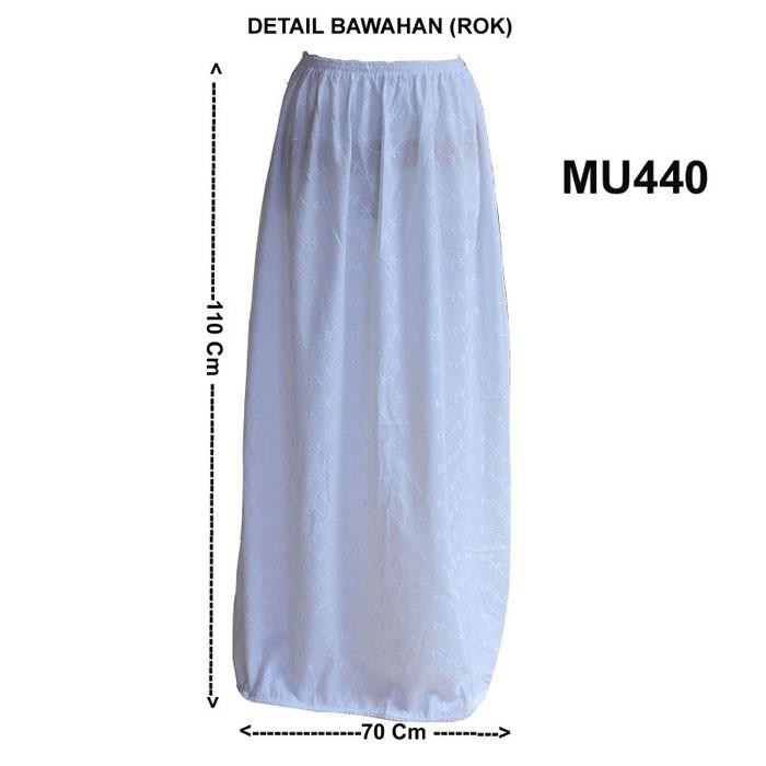 Katun Keren Full Bordir Paris Mukena - Jumbo Putih MU440 Sale Ukuran