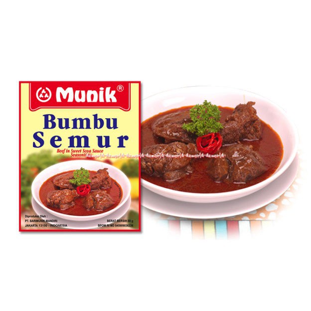 Munik Bumbu Semur Daging Ayam Beef in Sweet Soya Sauce Bumbu Instan 80gr