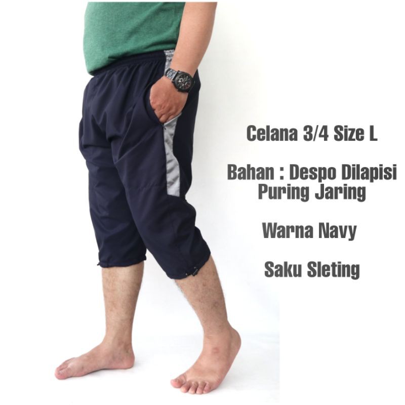 Celana Training Pendek Sontok 3 4 Gowes Pria Bahan Parasut Celana Training Pendek Sontok 3 4 Gowes Pria Bahan Parasut