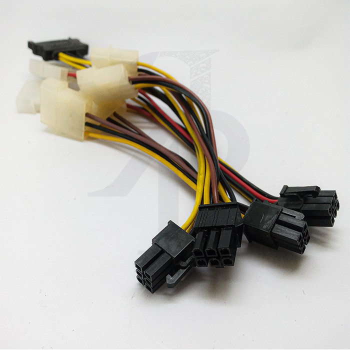 Jual Kabel Konverter Molex To PCIE 6 Pin Untuk VGA Card | Shopee Indonesia