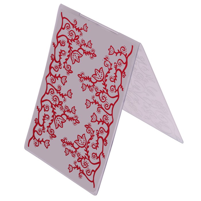 Three Petal Flower Vines Embossing Folder