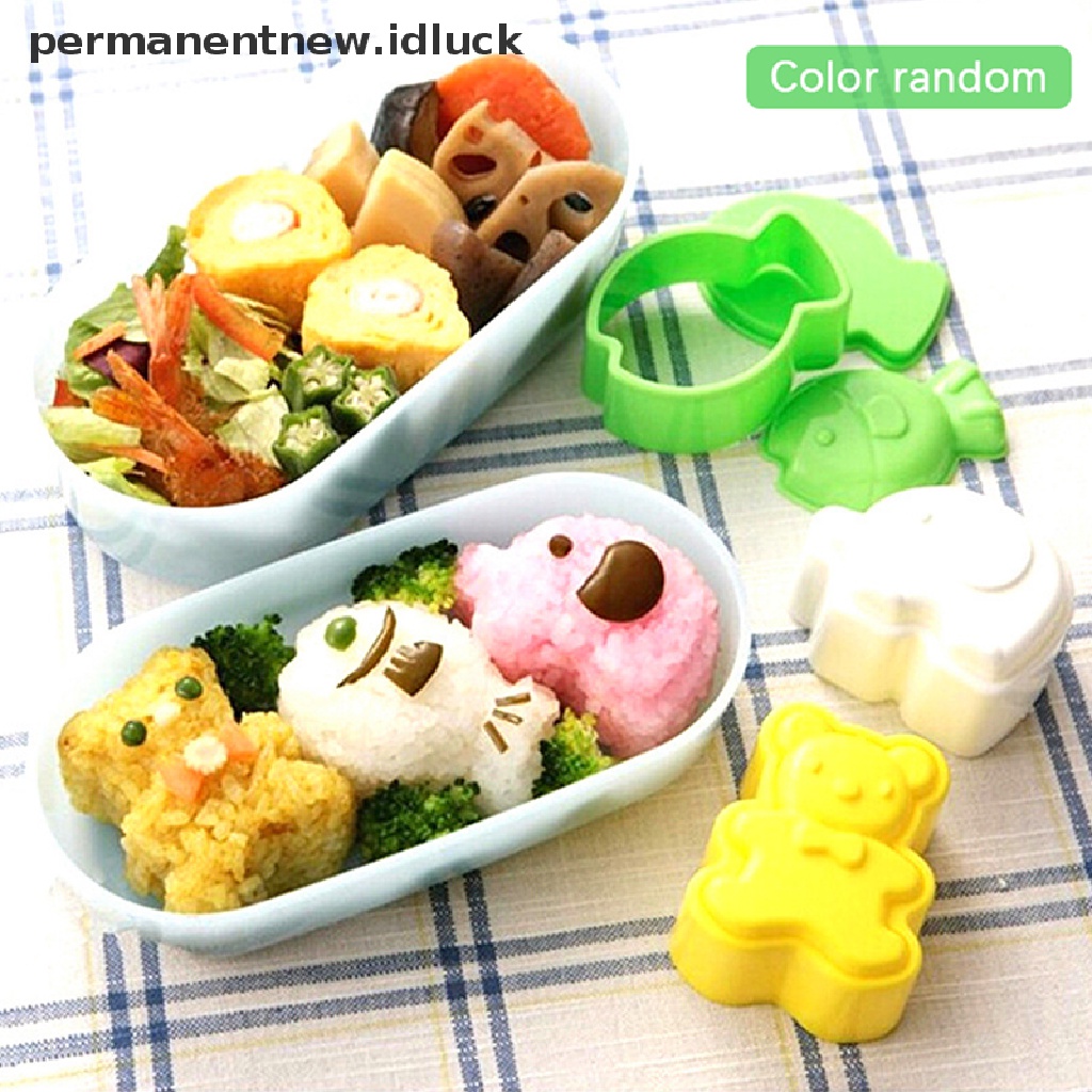 3 PCS Alat Cetakan Pembuat Bola Nasi Sushi Bento Bentuk Hewan Diy Untuk Aksesoris Dapur