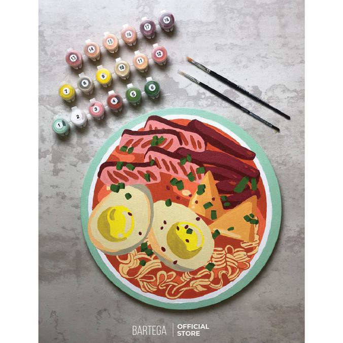 

DIY Paint By Number Kit : Ramyeon (Round Canvas)