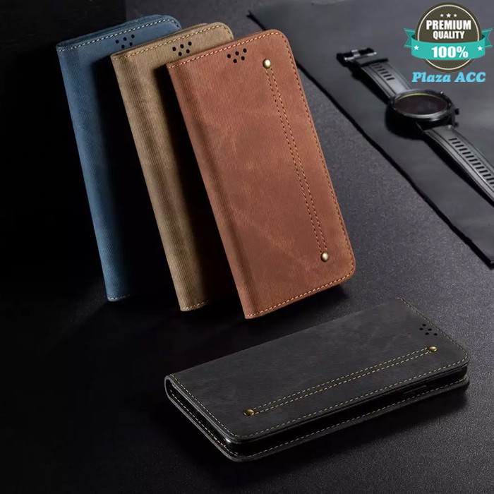 Flip Case Samsung A70 - Casing Samsung A70 Case Jeans Cover