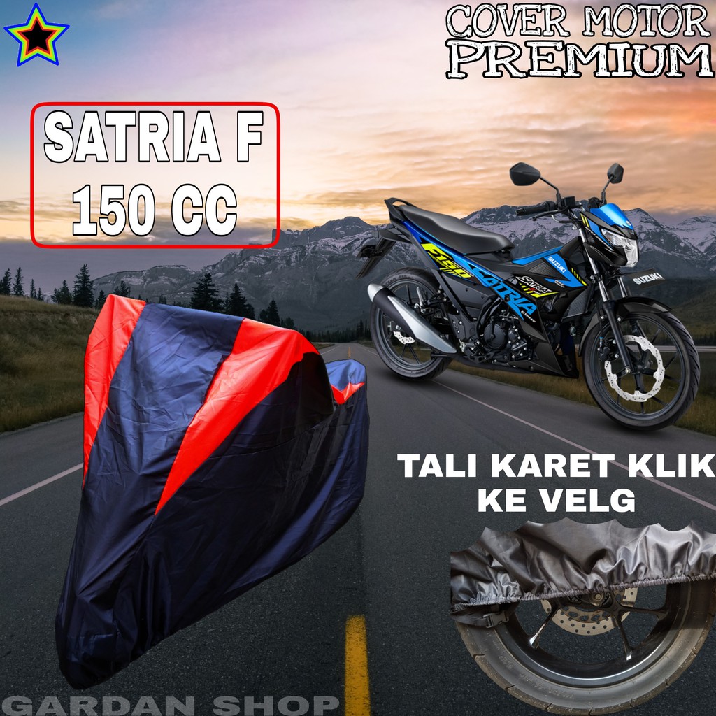 Sarung Motor SATRIA F 150 CC Hitam MERAH Body Cover Penutup Pelindung Satria F PREMIUM