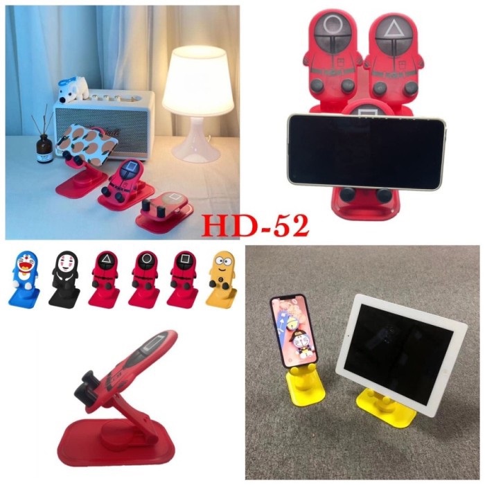 Holder Hp HD52 Dudukan Handphone Motif Karakter Lucu Phone Holder Lipat HD-52 D_Real Entrepreneur