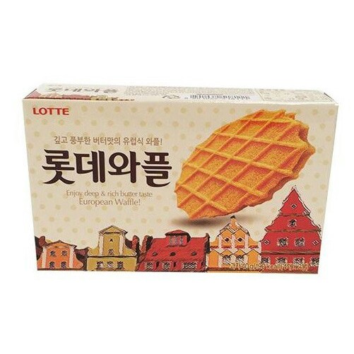 

Korean Lotte European Waffle Kue Biskuit Wafer Khas Eropa Import Korea
