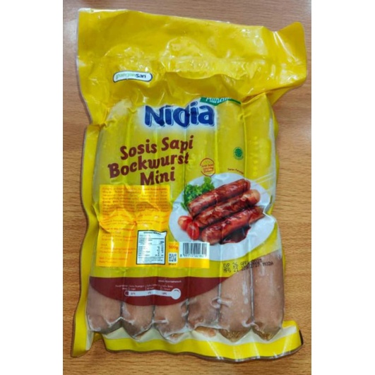 

Nidia sosis sapi bockwurst MINI isi 12