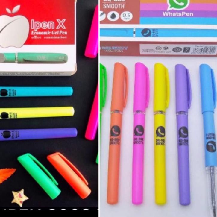 

✅Dijamin Aman❤ (12 Pcs/1 Lusin) Bolpen/ Pulpen/ Pena 0,5mm WhatsApp SQUEEZY SQ-800/ IPEN APPLE APEL YOU MEI G-8003 produck terbaik