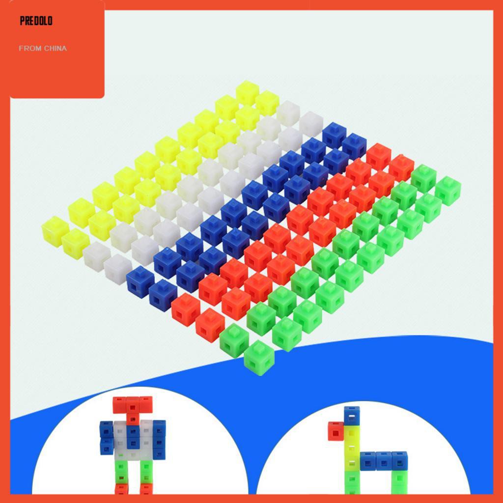 [In Stock] 100Pcs Linking Snap Math Counting Blocks Cubes Manipulative Math, 5 Colors