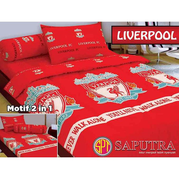 Murah Sprei Saputra Single 120 x 200 Football Edition Liverpool Stok Terbatas