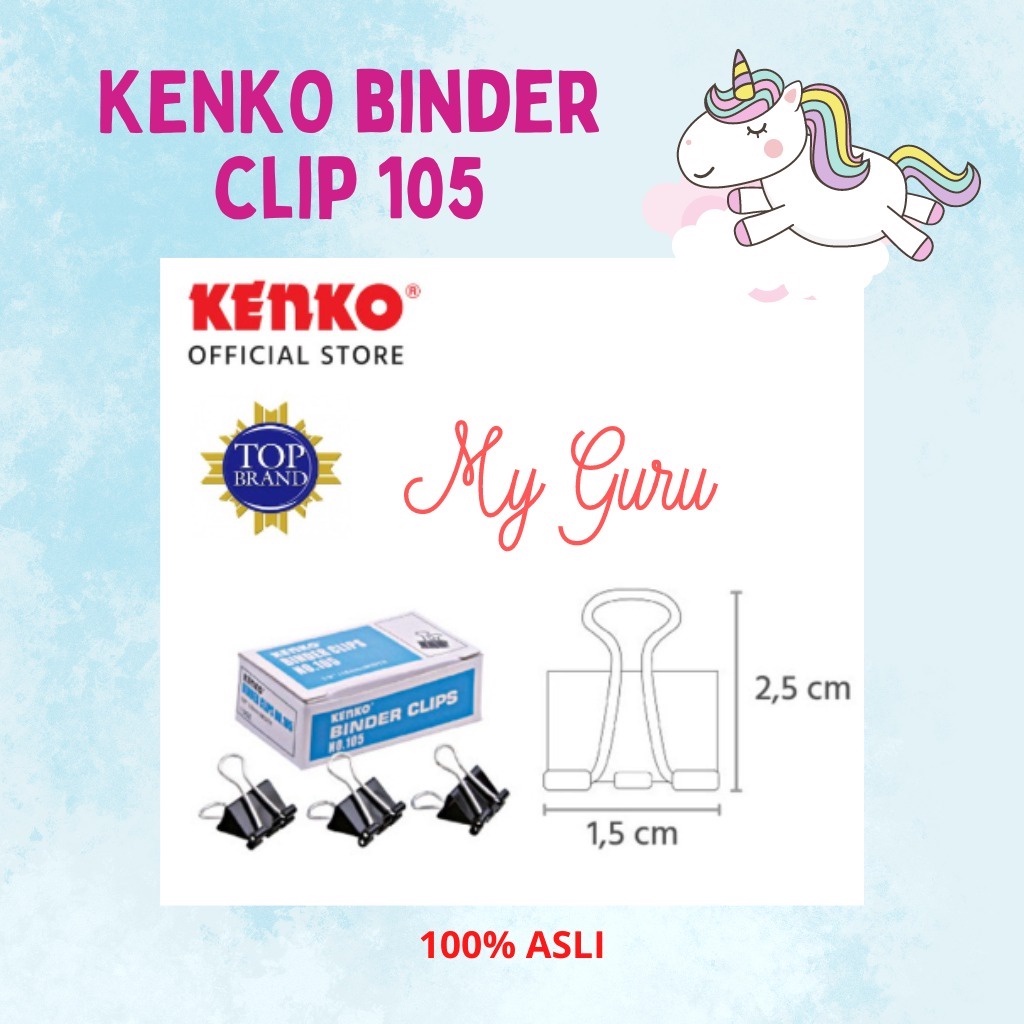 

[PAK KECIL] BINDER CLIP / KLIP PENJEPIT KERTAS KENKO NO. 105
