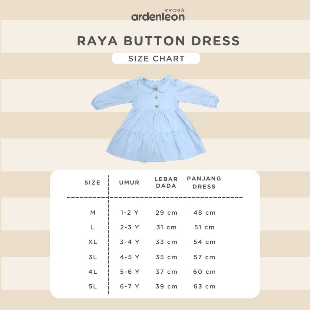 ARDENLEON RAYA DRESS SET (BAJU DRESS ANAK PEREMPUAN)