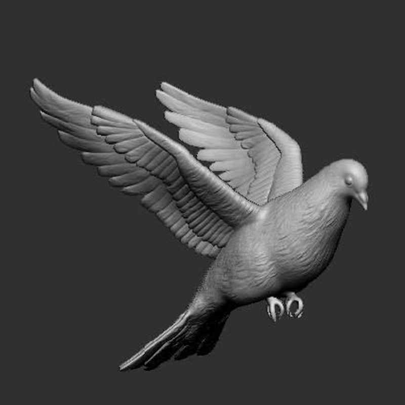 SIY  5Pcs Silicone Dove of Peace Model Resin Mold Landspace Resin Jewelry Fillings