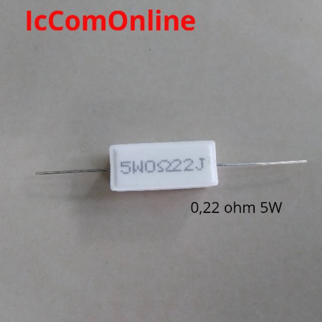 Resistor Kapur 5 Watt 0,22 ohm