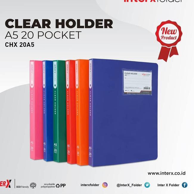 

☁ Clear Holder / Display Books A5 20 Pockets - Inter X Folder ✲