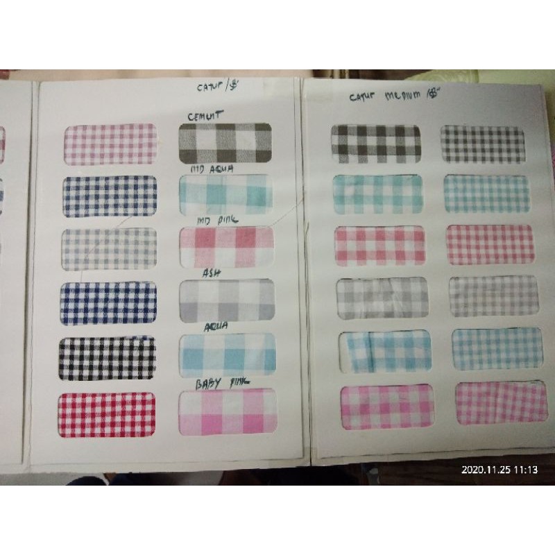 new kain katun jepang/bahan katun jepang design/katun aneka corak kotak/bahan kemeja cewek cowok