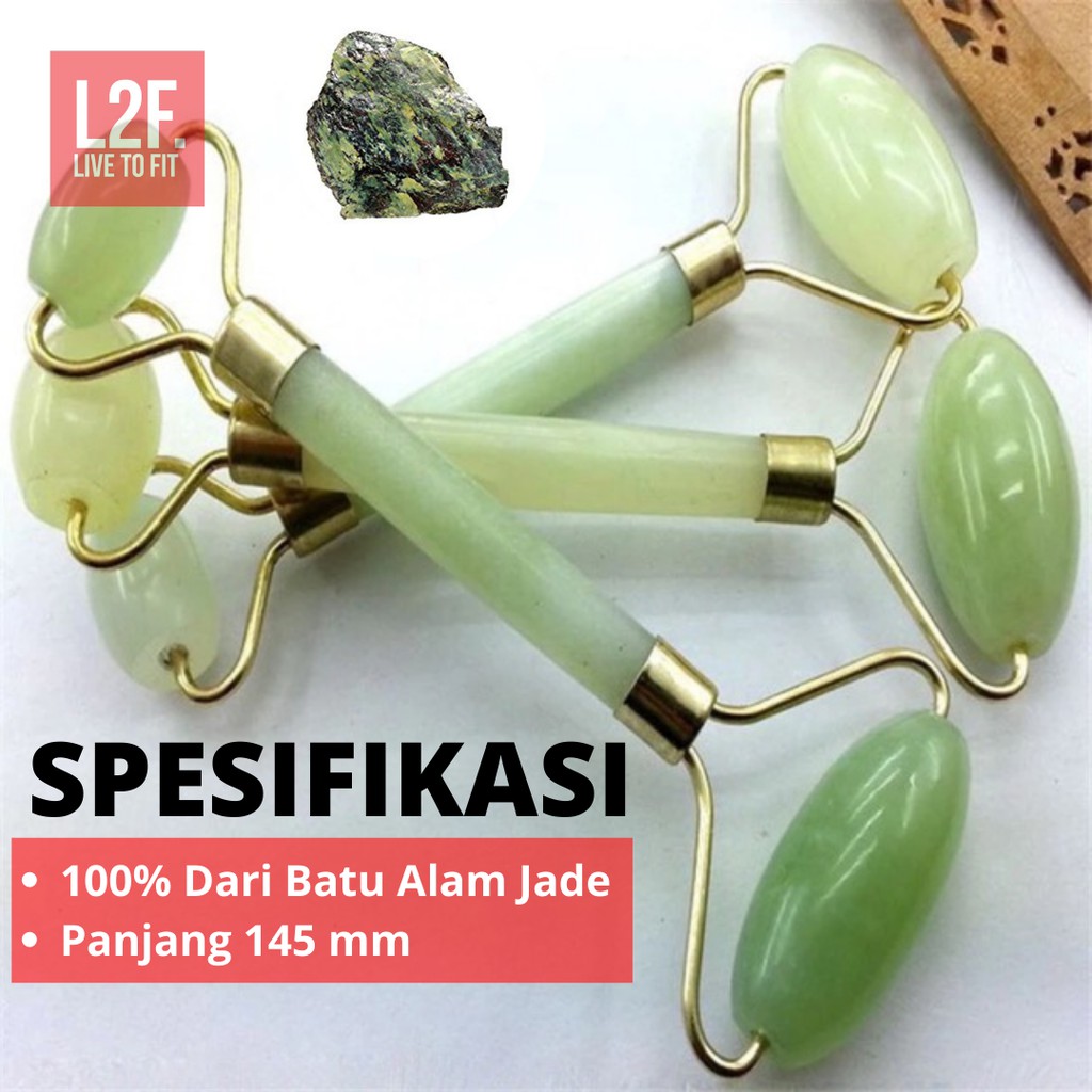 Guasha Face Roller Messager Jade Alat Pijat Penirus Muka Wajah Pipi