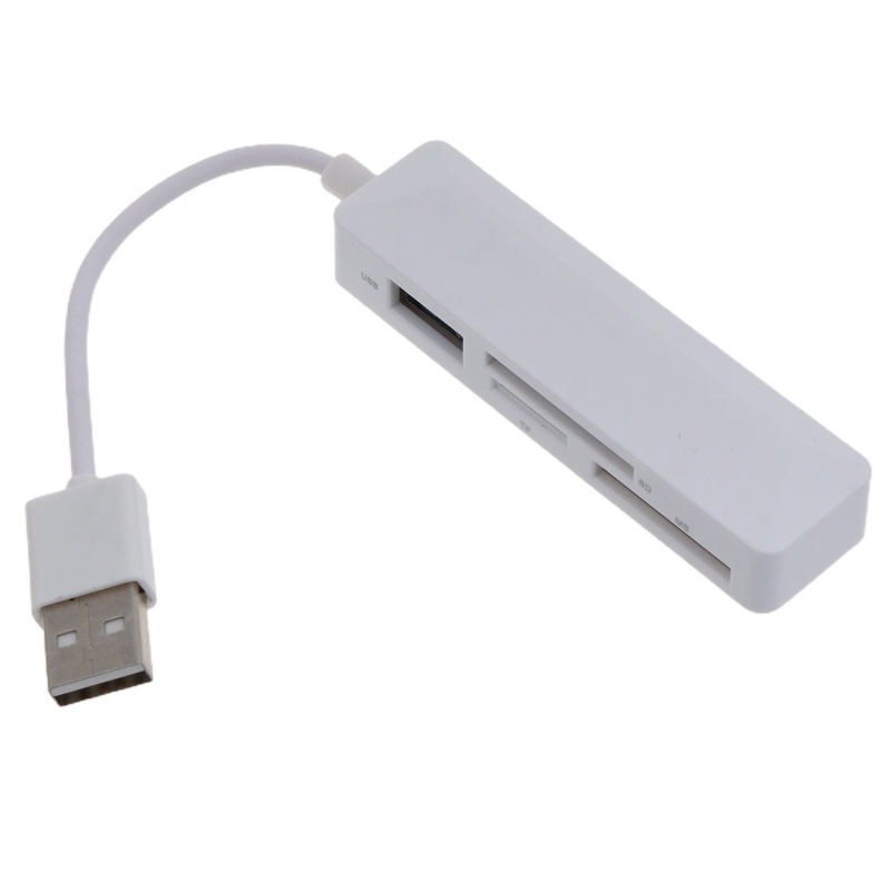 Btsg 3in1 Memory Card Reader Pembaca Kartu SD/TF/MS Dengan Antarmuka USB2.0 Untuk PC