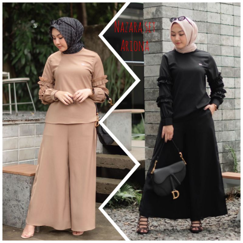 Nazara set (top dan kulot) ariona dijual terpisah