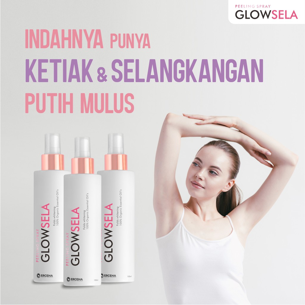 GLOWSELA peeling spray pemutih ketiak selangkangan-60ml