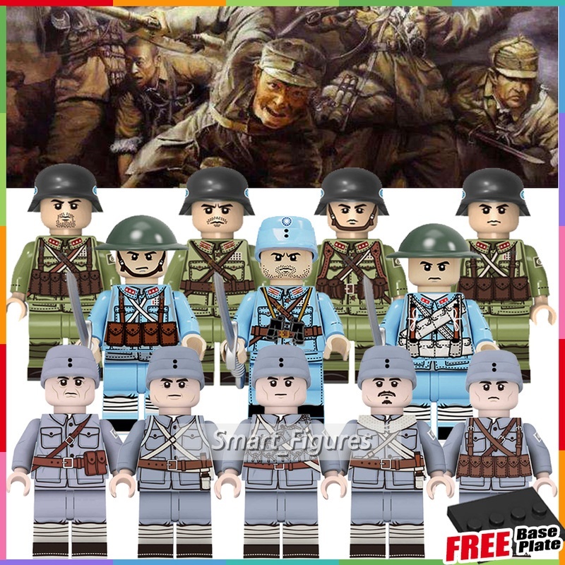 Mainan Action Figure Minifigures National Army Pisau Besar Team Eighth Route Army Volunteer Untuk Hadiah Anak Lakilaki