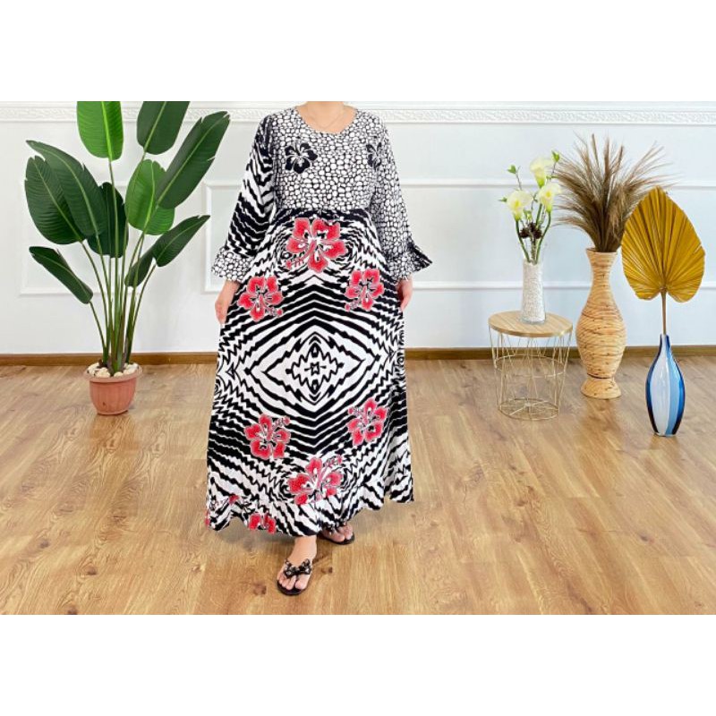 DASTER BATIK KENCANA UNGU / DASTER MUSLIM LENGAN PANJANG KENCANA UNGU / DASTER LENGAN PANJANG