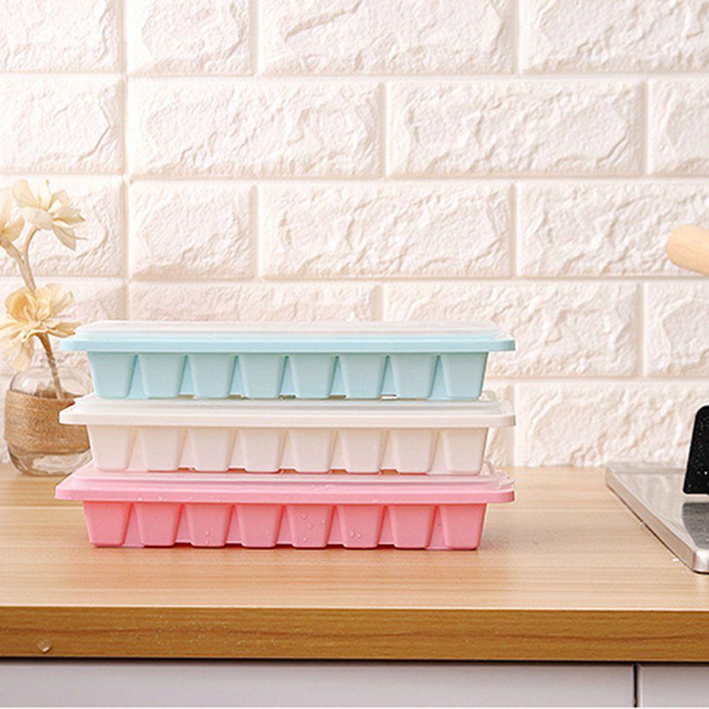 Ice Tray Tutup Plastik Maker Box Jelly Freezer Nanas 16rongga