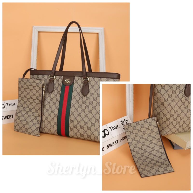 Jual Tote Bag Wanita GC Import Signature Set Pouch 8817/Totebag Wanita