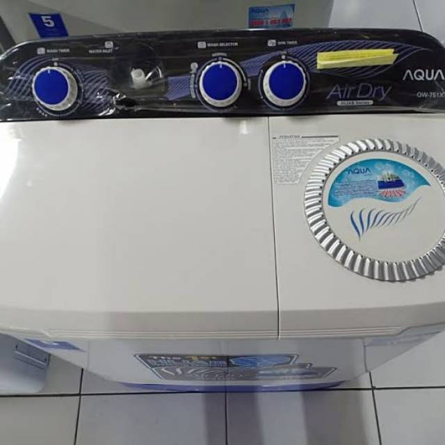 Mesin Cuci Sanyo Aqua 2 Tabung 7Kg QW-751XT781XT Hijab Series