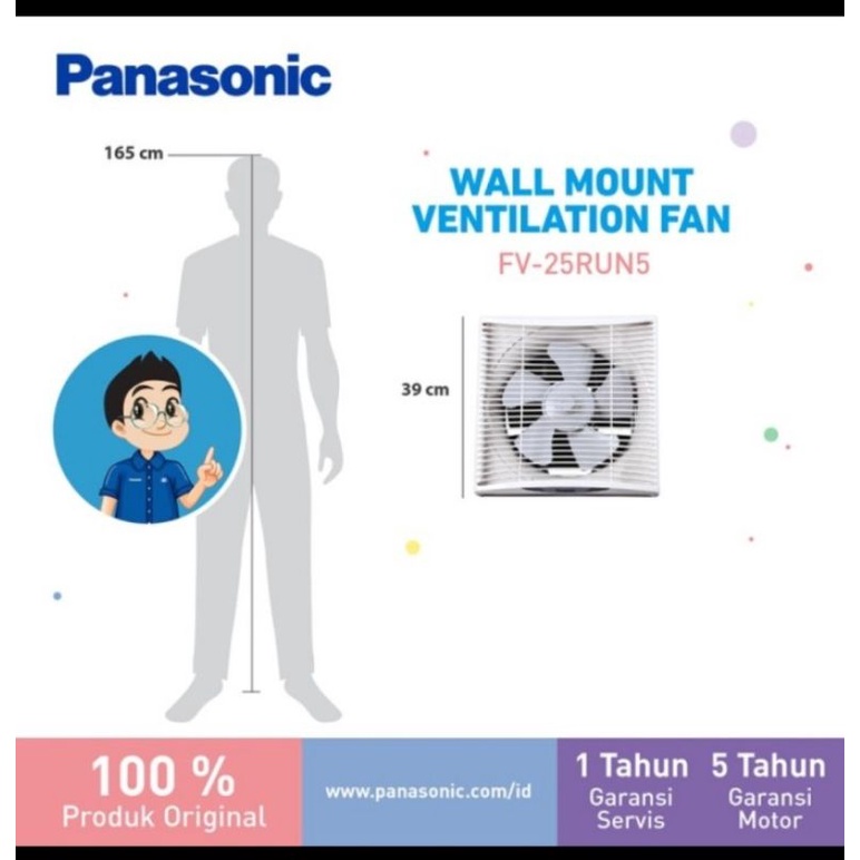 Exhaust Fan Panasonic Dinding FV 25RUN / 30RUN (25Run/30run)