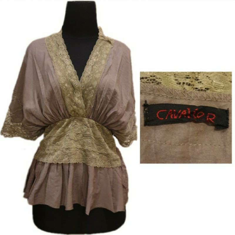 CAVALIER BAJU ATASAN COKLAT MUDA ALL SIZE