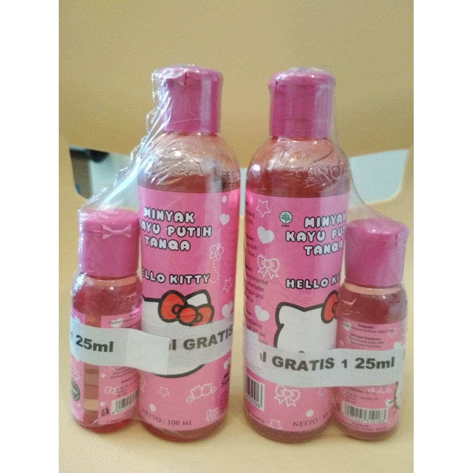 Minyak Kayu Putih Tanqa Hello Kitty 100ml + 25ml /Minyak Kayu Putih lovingbabyshop