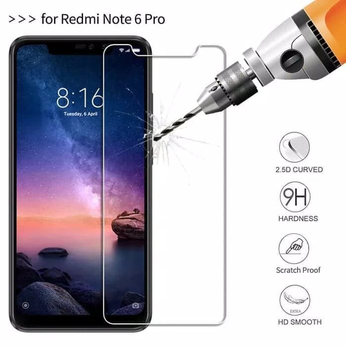 Tempered Glass Xiaomi Redmi Note 6 Pro - Tempered Glass Premium Quality