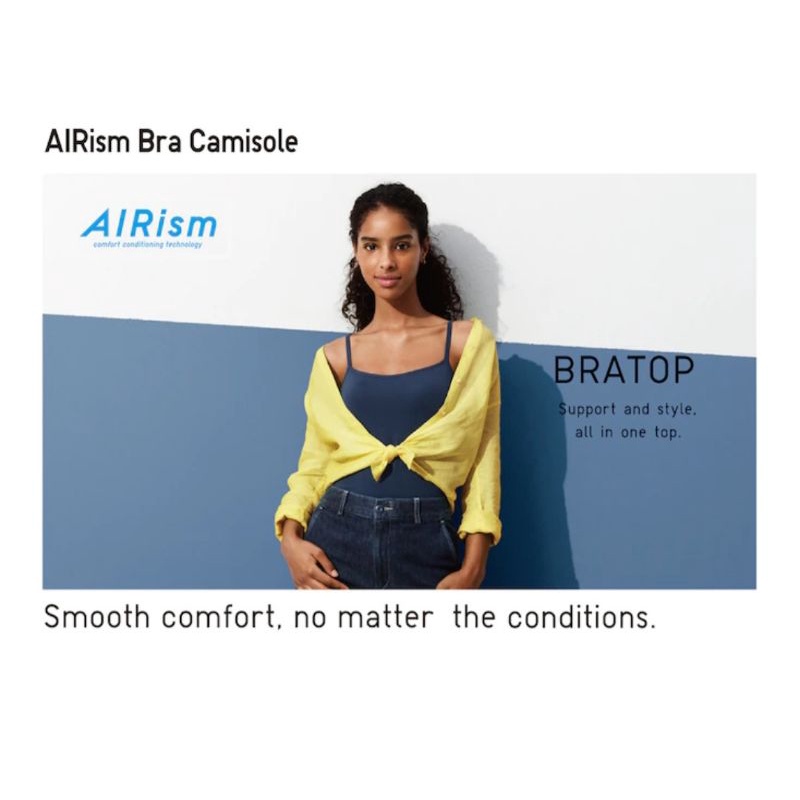 Airism Uniqlo Tanktop - Atasan Tanpa Lengan Wanita Uniqlo Airism Bra Kamisol