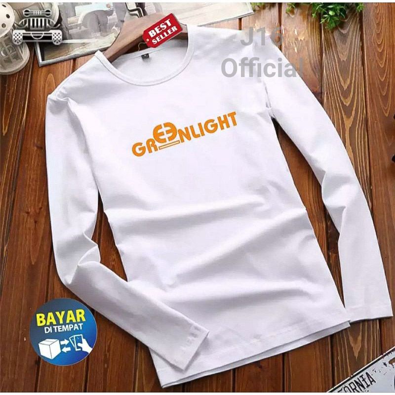 GREENLIGHT Kaos Panjang Tshirt Pria Wanita Bahan Cotton Tebal Premium Distro