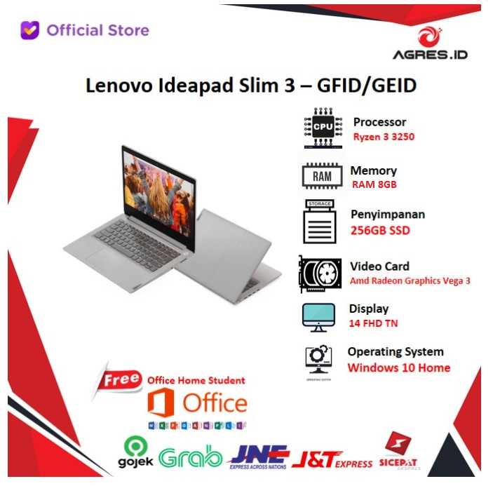 Lenovo Ideapad Slim 3 14ARE Ryzen 3 3250 8GB 256ssd Vega3