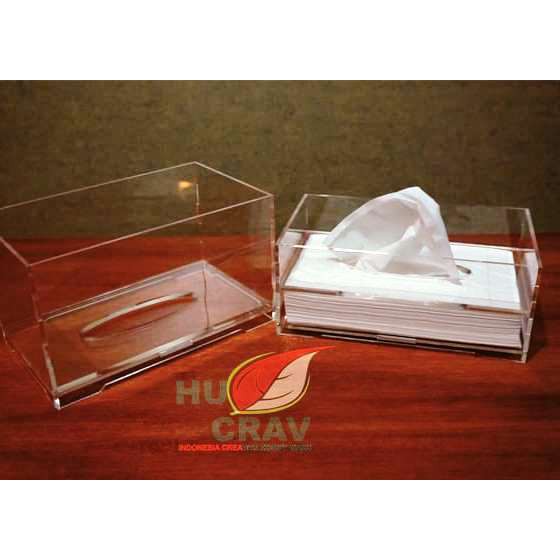 BB Kotak Tisu Akrilik / Acrylic Tissue Box Panjang - Tebal 5mm & 3mm
