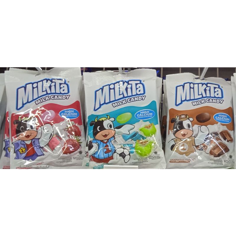 

Milkita Candy Rasa Susu/Melon/Strawberry/Cokelat 120 Gram