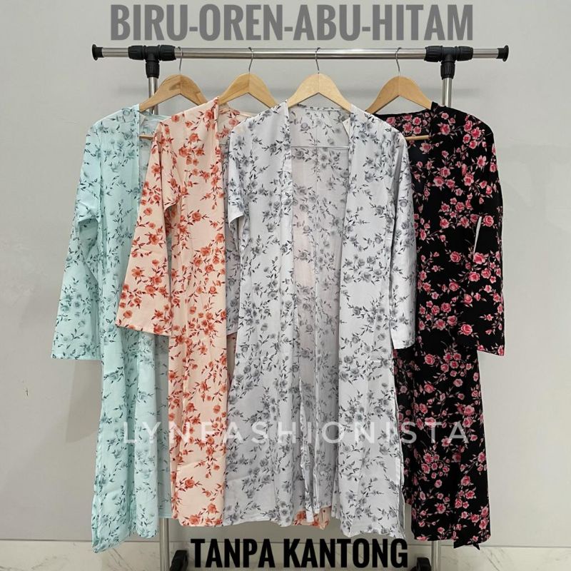 LYNFASHIONISTA-OUTER MOTIF BUNGA SEPATU/LONG CARDIGAN PANJANG WANITA MUSLIM/SHERIN