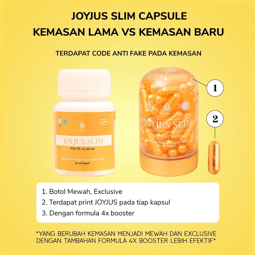 NEW JOYJUS Slim 45 Kapsul Capsule Suplemen diet pelangsing BPOM