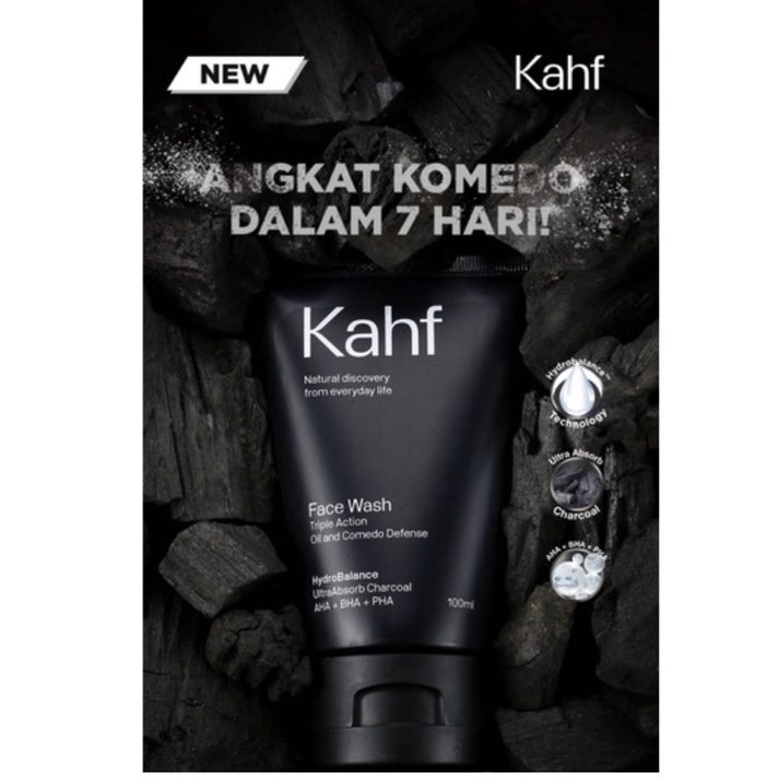 KAHF Triple Action Oil &amp; Comedo Defense Face Wash 100 ML [ SABUN MUKA]