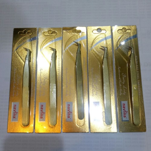 Pinset Volume Gold untuk bulumata volume / dimensi / mega volume