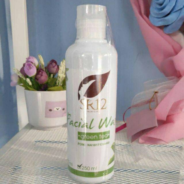 Facial Wash Green Tea SR12  / Sabun Wajah Normal / Sabun Berminyak Jerawat