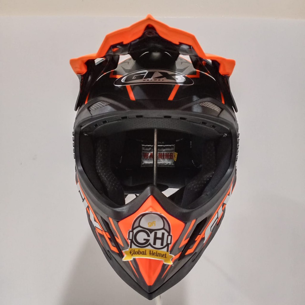 HELM CROSS GIX CROSS MOTIF GORILLA BLACK DOF ORANGE FLUO JPX CROSS